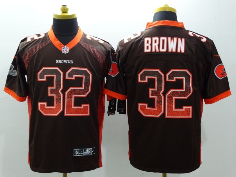 Men's Cleveland Browns Jim Brown #32 Brown Jersey